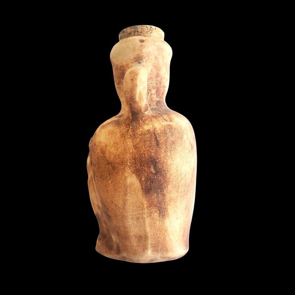 Miniature Amphora Vase With Woman Figure Lifting Skirt to Show Behind Anasyrma - Picture 11 of 13